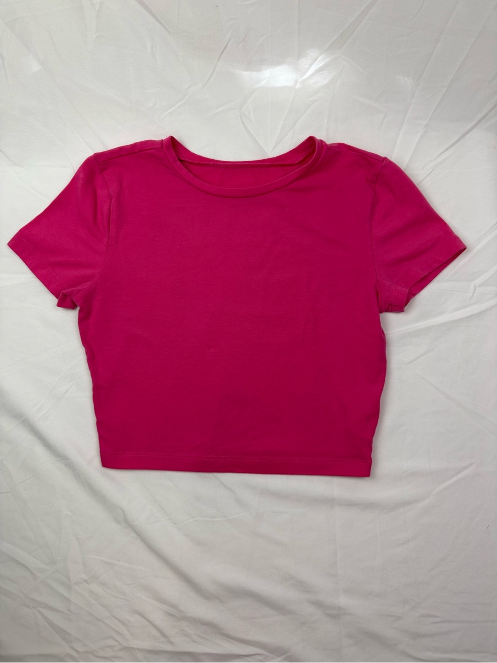 wild fable Fuchsia Short Sleeve Crop Top